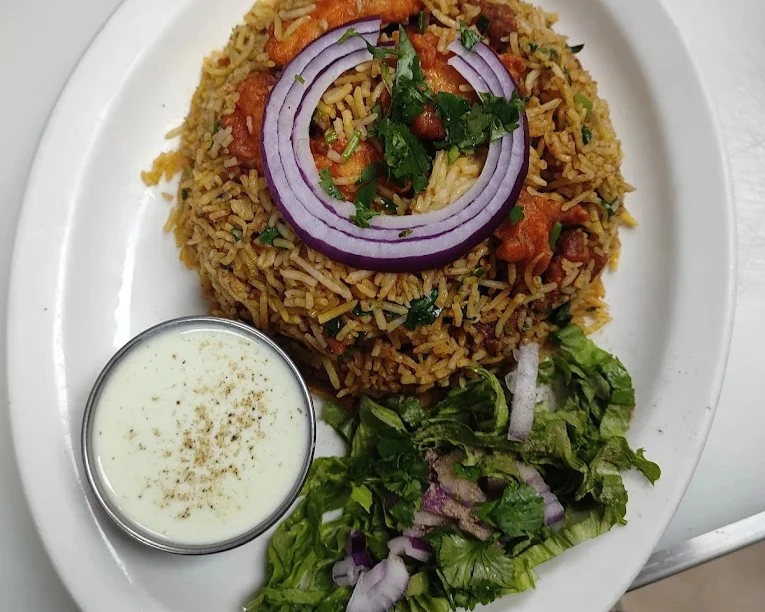 Chicken 65 Biryani - Spicy rice dish at Krishna's Dosa Palace