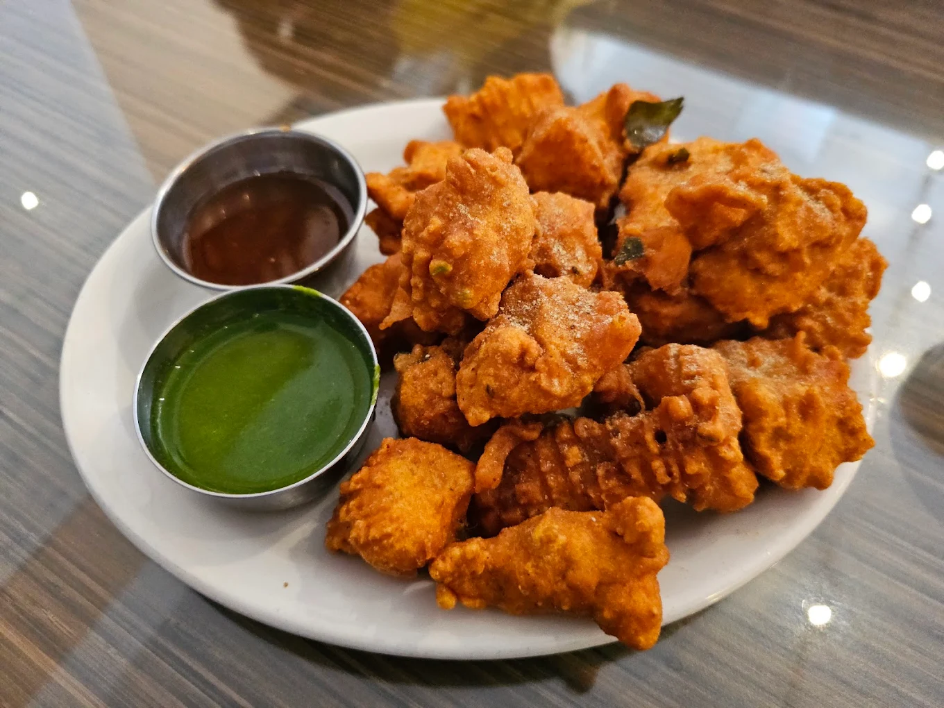 Fish Pakora - Crispy fried fish fritters at Krishna's Dosa Palace Surrey